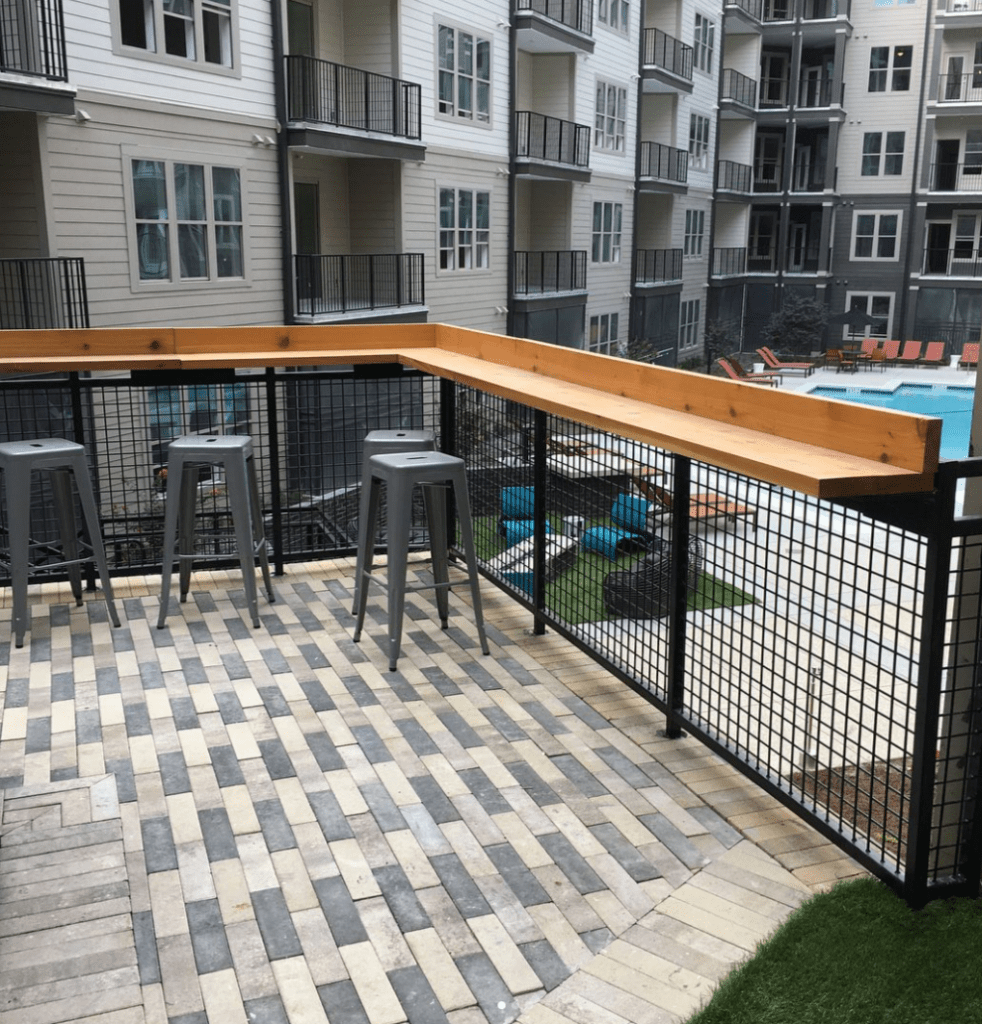 chancey metals railing pool deck