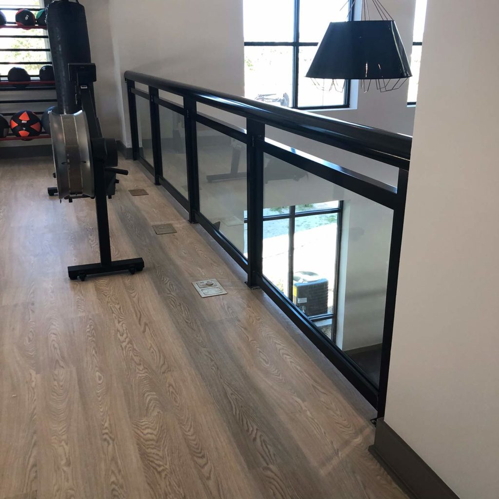 Metal stair tower fabricated by Chancey Metals at Integra Twenty-Four student housing